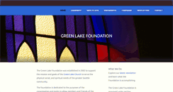 Desktop Screenshot of greenlakefoundation.org